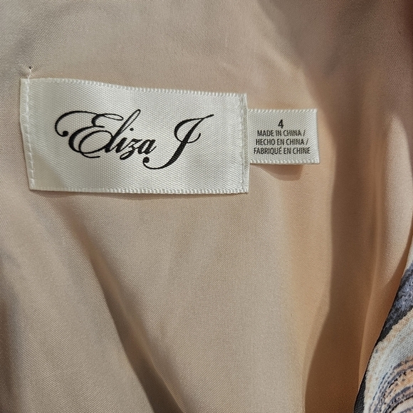 New Eliza J Pink Floral Ruffle High Low Maxi Faux Wrap Dress - Picture 6 of 9